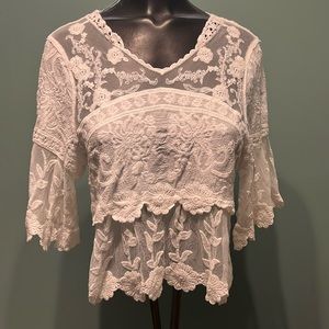 White Lace Blouse New